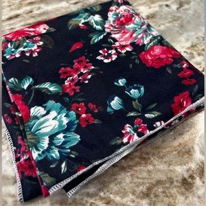 Floral swaddle/receiving blanket